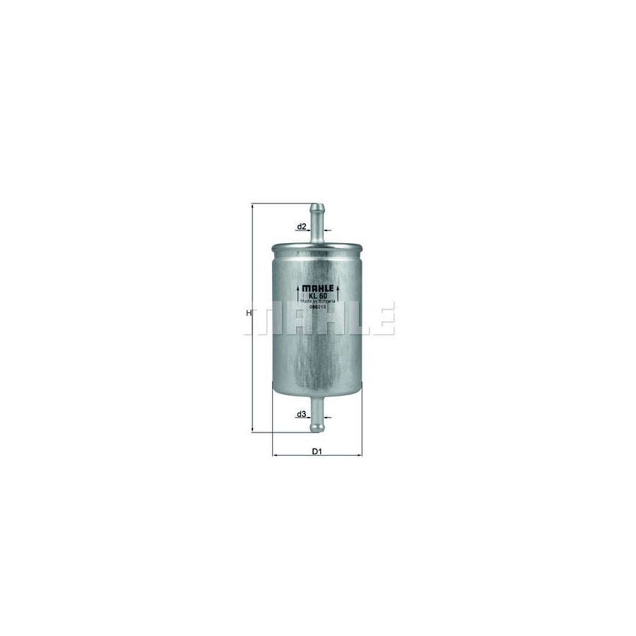 MAHLE ORIGINAL KL 60 Fuel filter In-Line Filter