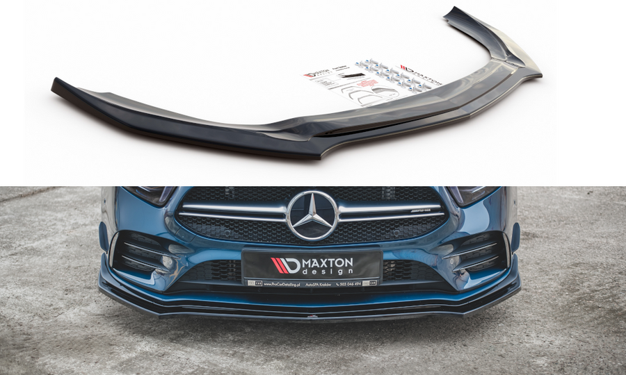 Maxton Design ME-A-177-35-FD2T Front Splitter V.2 Mercedes Benz A35 AMG / AMG-Line W177 | Duco Car Parts UK Car Parts