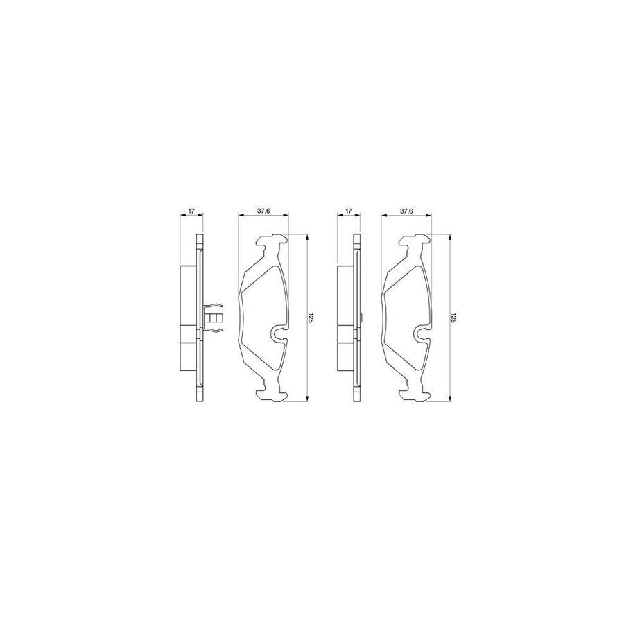 Bosch 0986461111 Brake Pad Set Front Axle Rear Axle With Mounting Manual BP568