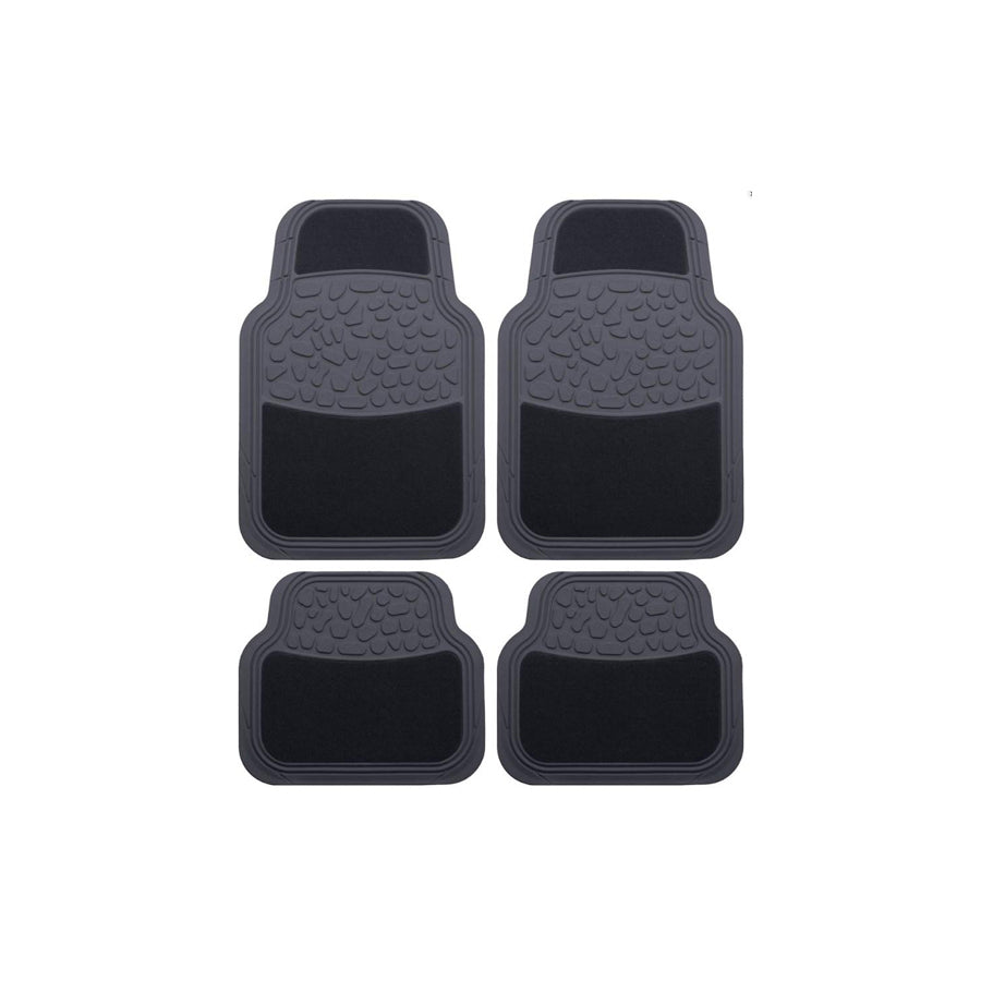 POLGUM DN101c Floor mat set Elastomer, Front and Rear, Quantity: 4, Black