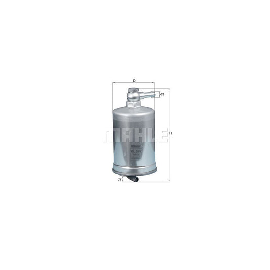 MAHLE ORIGINAL KL 599 Fuel filter for AUDI A4 In-Line Filter