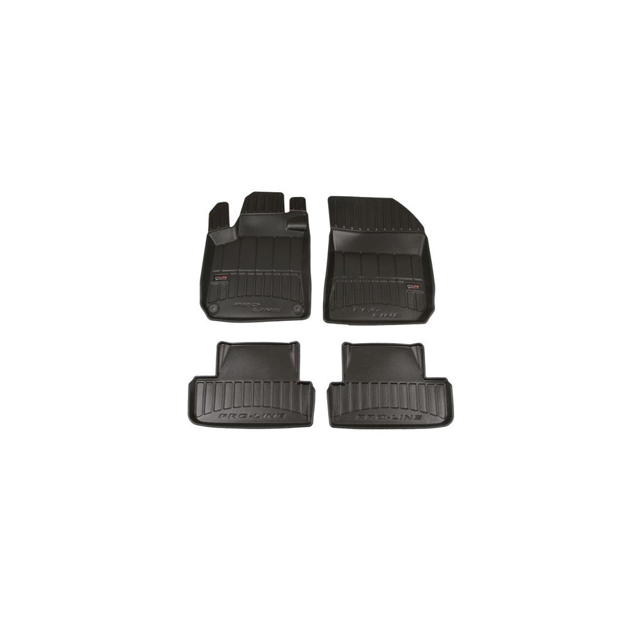 FROGUM Tailored 3D409026 Floor mat set for PEUGEOT 308 II Hatchback Elastomer, Front and Rear, Quantity: 4, Black, (LHD)