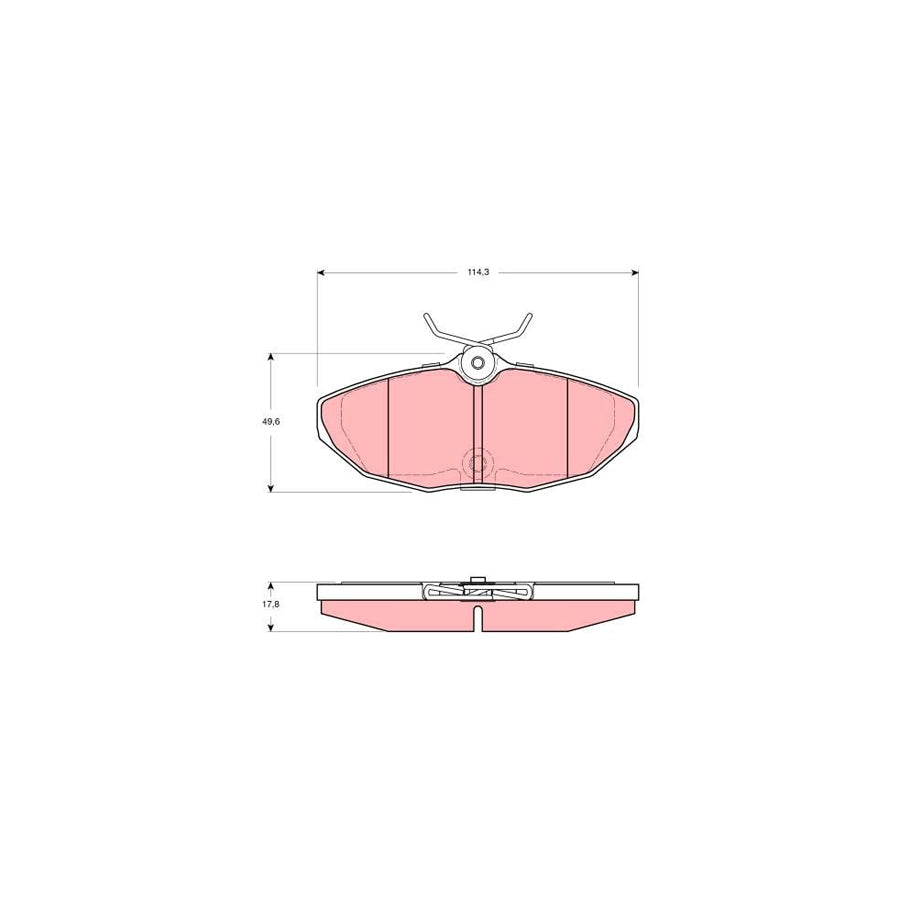 TRW Gdb1511 Brake Pad Set Not Prepared For Wear Indicator