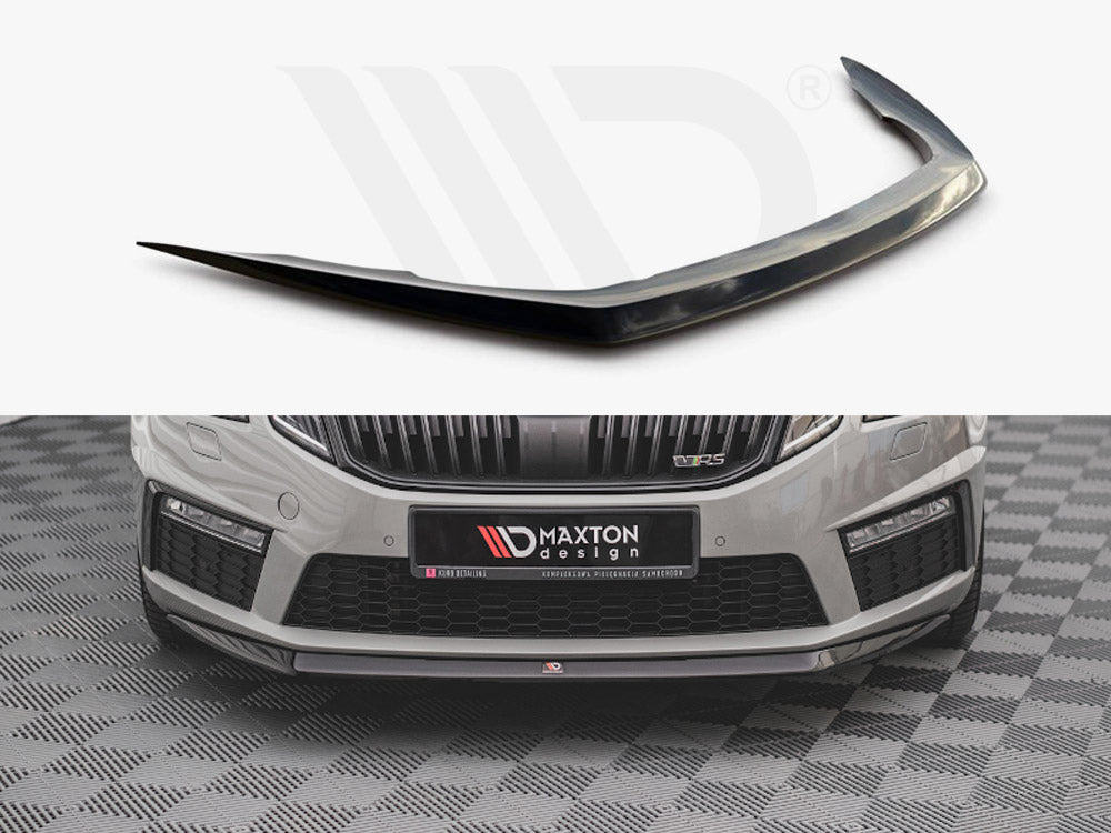Maxton Design SK-OC-3F-RS-FD1T Front Splitter V.1 Skoda Octavia Rs MK3 Facelift (2016-2019) | Duco Car Parts UK Car Parts