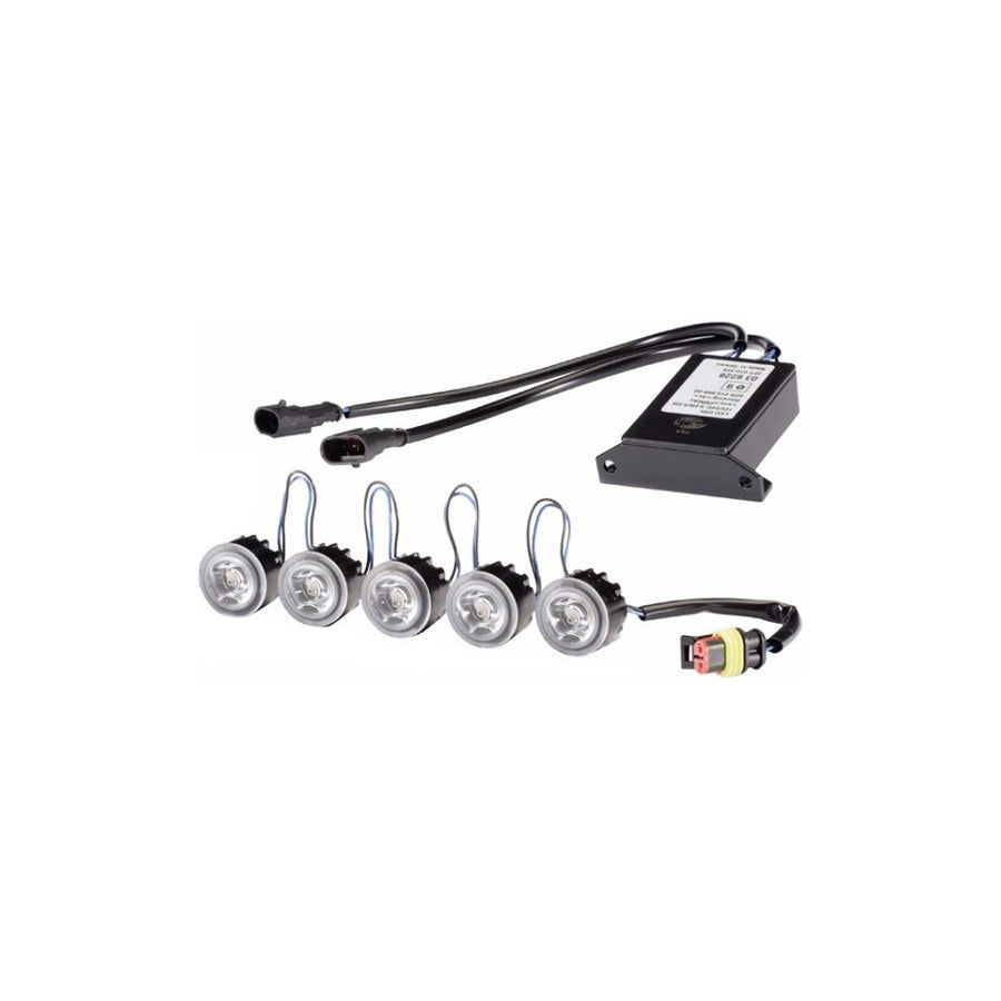 HELLA 2PT 010 458-811 Daytime running lights kit 12, 24V, Vehicle Front, LED