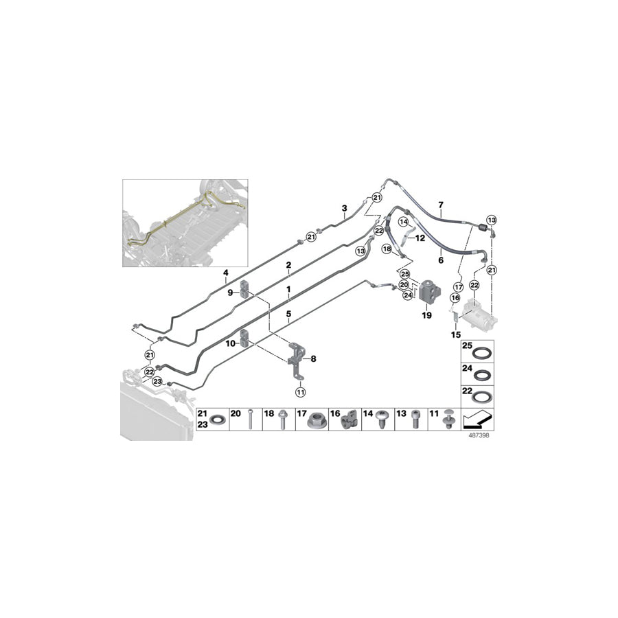 Genuine BMW 64539291272 Suction Pipe, Compressor (Inc. i3s 94Ah Rex, i3 60Ah & i3s 94Ah) | Duco Car Parts UK Car Parts