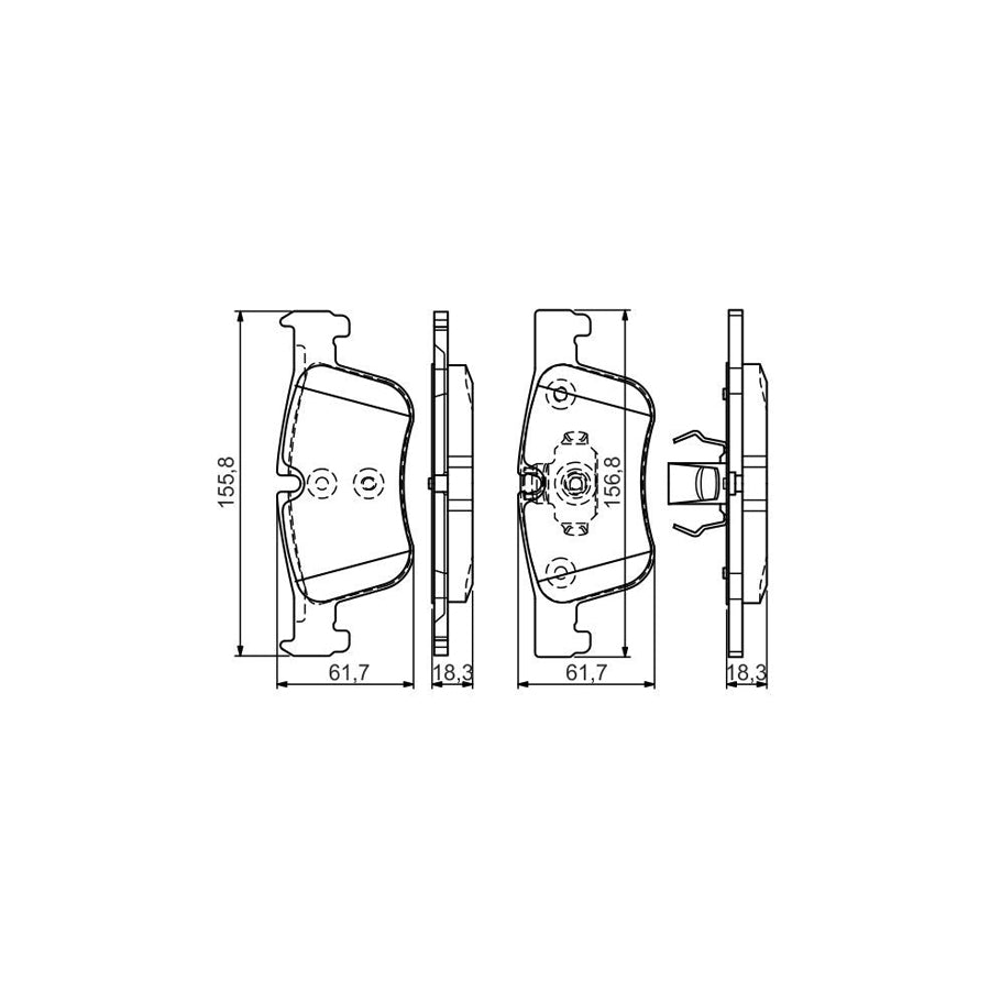 Bosch 0986Tb3188 Brake Pad Set 