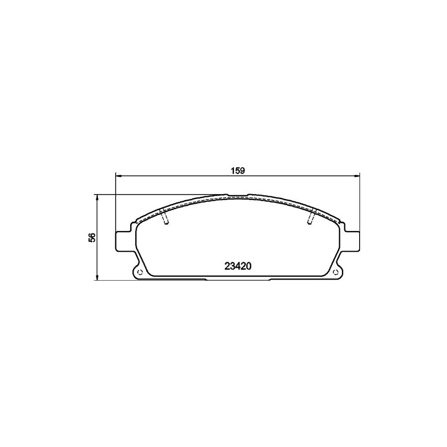 Hella 8DB 355 021 651 Brake Pad Set For Nissan X Trail T30 Not Prepared For Wear Indicator