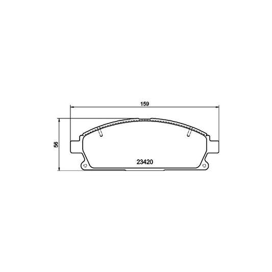Hella 8DB 355 021 651 Brake Pad Set For Nissan X Trail T30 Not Prepared For Wear Indicator