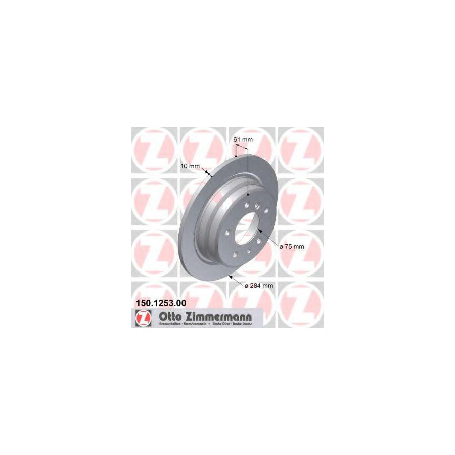 ZIMmERMANN 150 1253 00 Brake Disc Solid