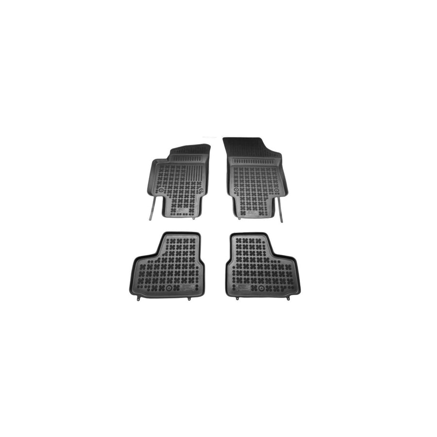 REZAW PLAST 200115 Floor mat set Elastomer, Front and Rear, Quantity: 4, Black