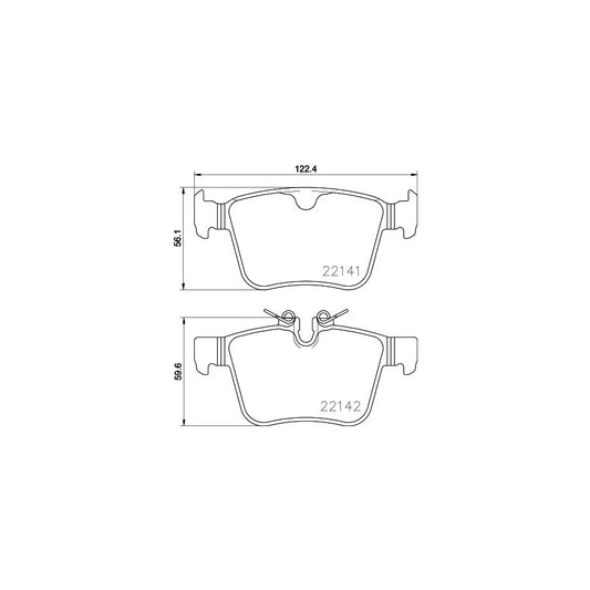 Hella 8DB 355 023 361 Brake Pad Set Prepared For Wear Indicator