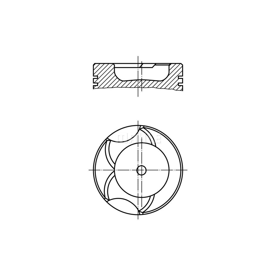 MAHLE ORIGINAL 014 63 01 Piston 81,493 mm, without cooling duct