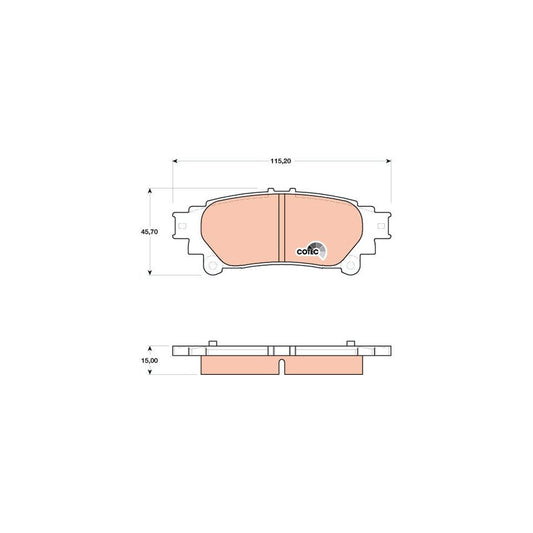 TRW Cotec Gdb4174 Brake Pad Set Not Prepared For Wear Indicator
