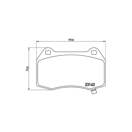 Brembo P 09 003 Brake Pad Set With Acoustic Wear Warning