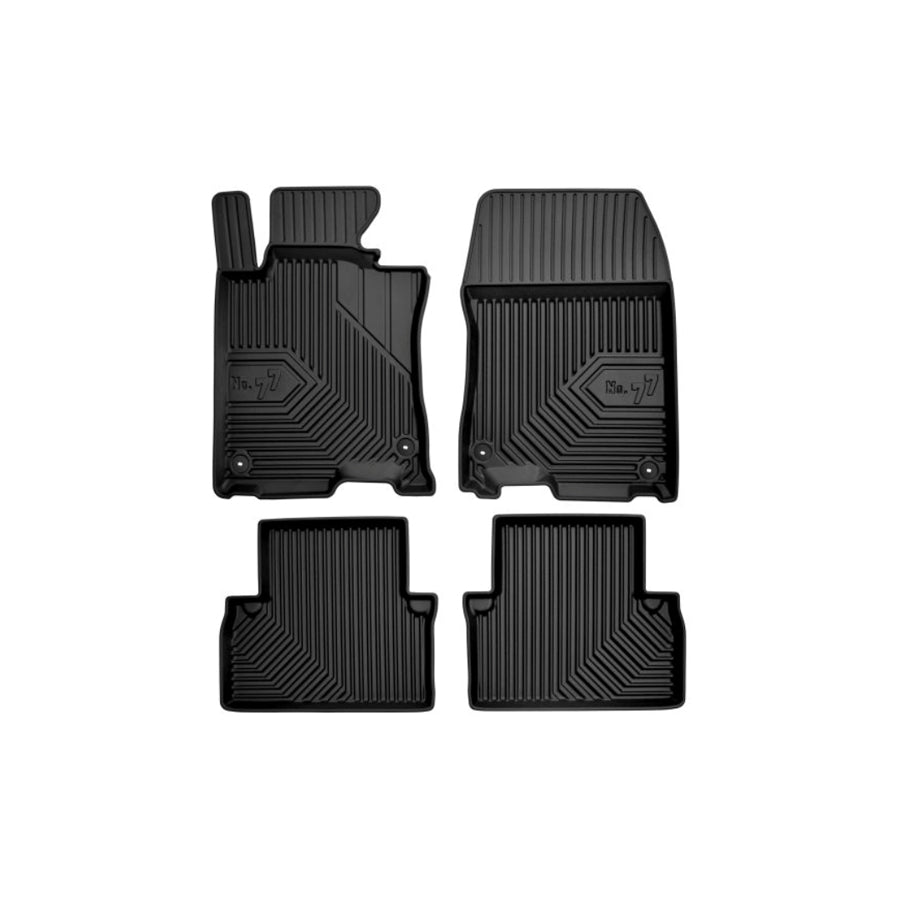 FROGUM Tailored 77407466 Floor mat set for HONDA ACCORD Elastomer, Front and Rear, Quantity: 4, Black, (LHD)