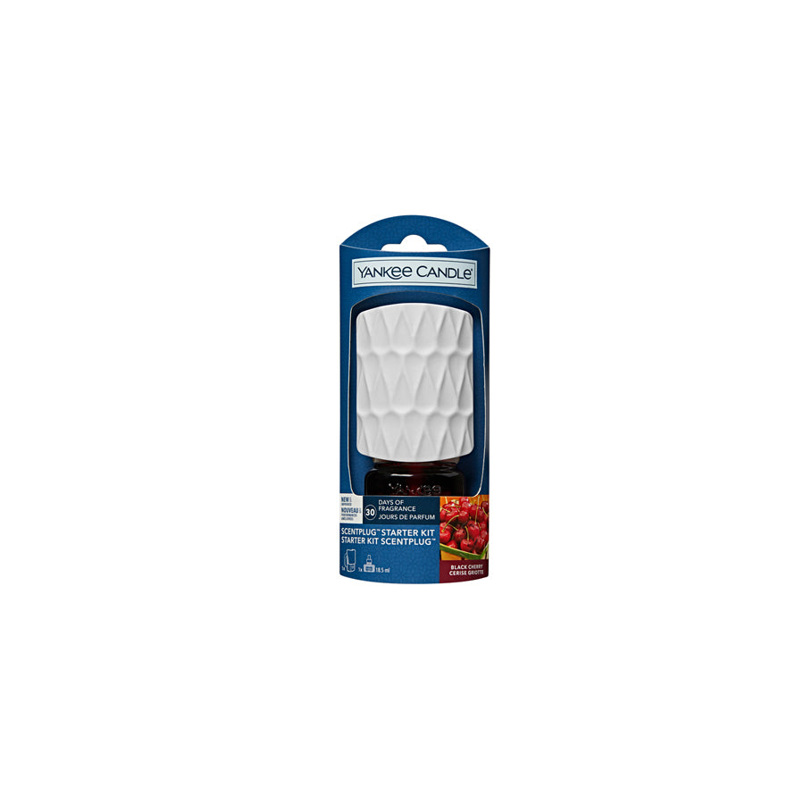 Yankee Candle Car Air Freshener - Black Cherry Refill + 1 x Organic Base Unit