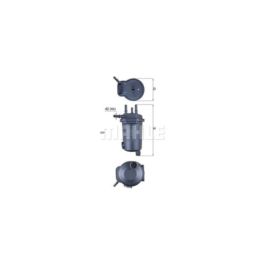 MAHLE ORIGINAL KL 632D Fuel filter In-Line Filter