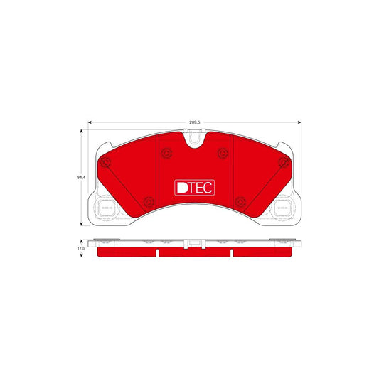 TRW Dtec Cotec Gdb1914Dte Brake Pad Set Prepared For Wear Indicator
