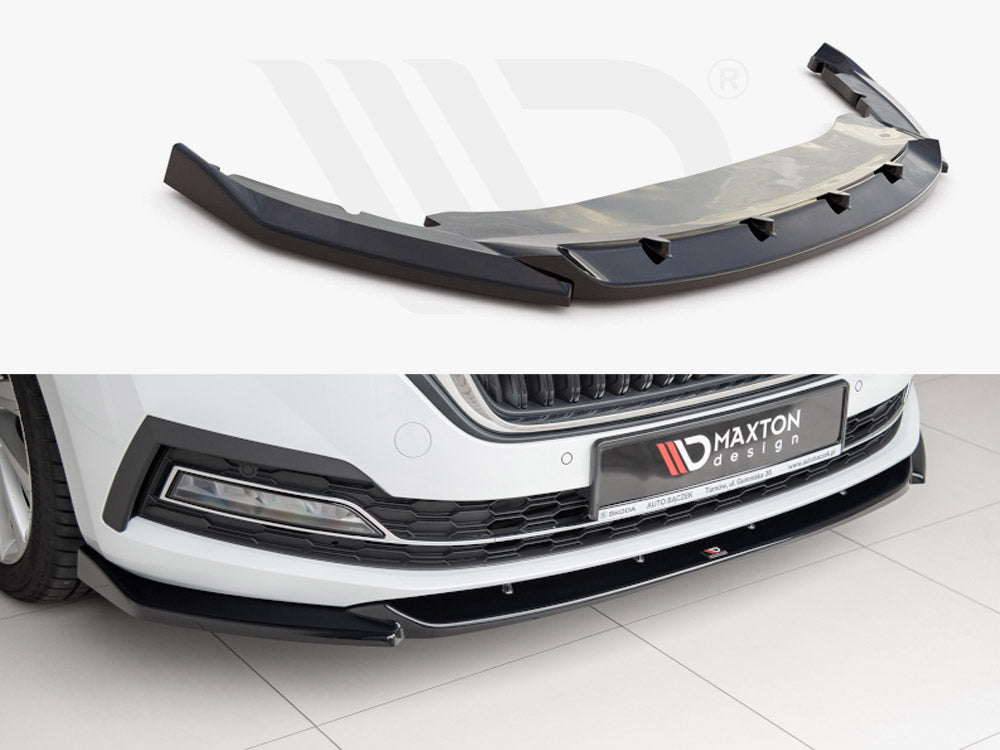Maxton Design SK-OC-4-FD1T Front Splitter V1 Skoda Octavia MK4 (2019-) | Duco Car Parts UK Car Parts