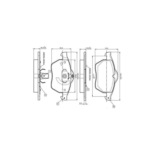 Bosch 0986Tb2017 Brake Pad Set Excl Wear Warning Contact With Accessories