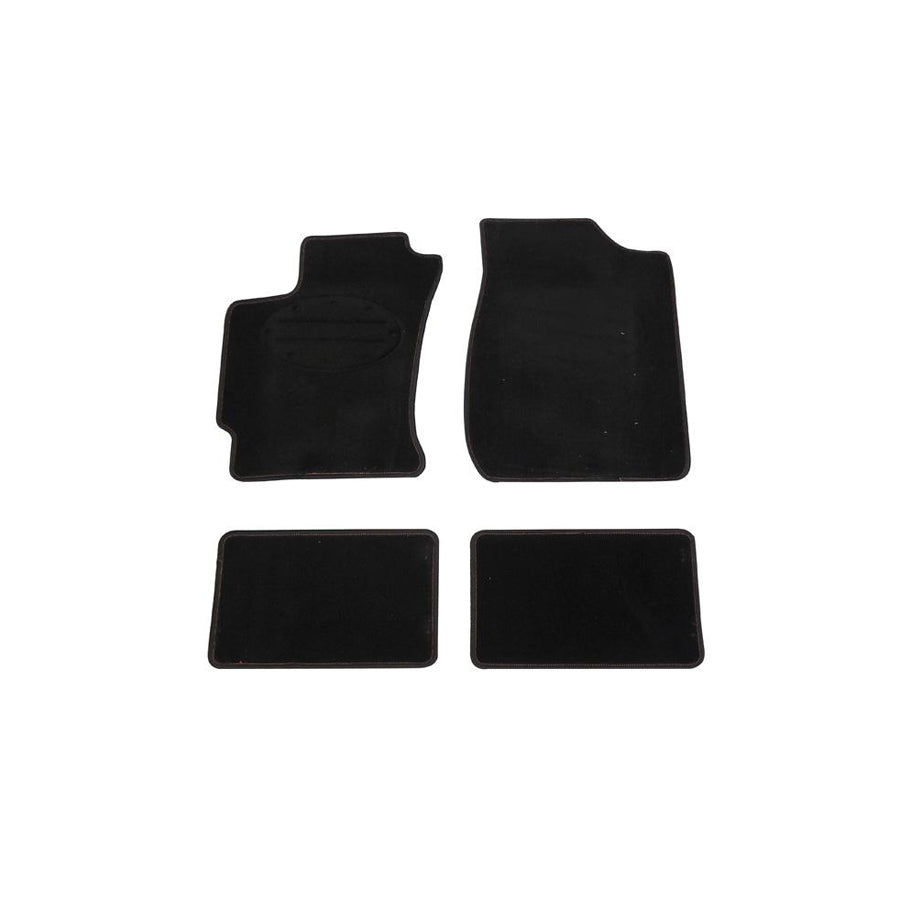 CARPOINT 0320841 Floor mat set Polyester, PP (Polypropylene), Front and Rear, Quantity: 4, Black