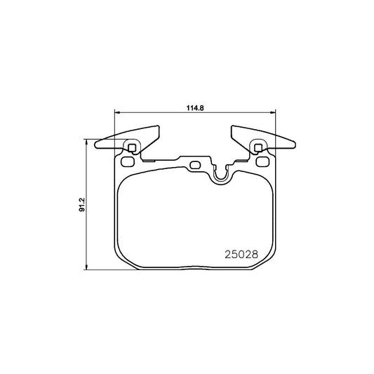 Hella 8DB 355 021 271 Brake Pad Set Prepared For Wear Indicator With Counterweights