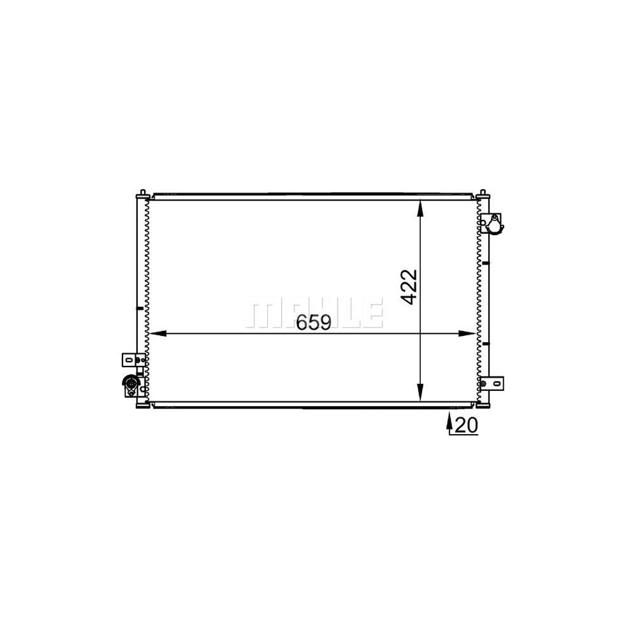 MAHLE ORIGINAL AC 338 001S Air conditioning condenser for JAGUAR S-Type (X200) without dryer