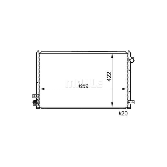 MAHLE ORIGINAL AC 338 001S Air conditioning condenser for JAGUAR S-Type (X200) without dryer