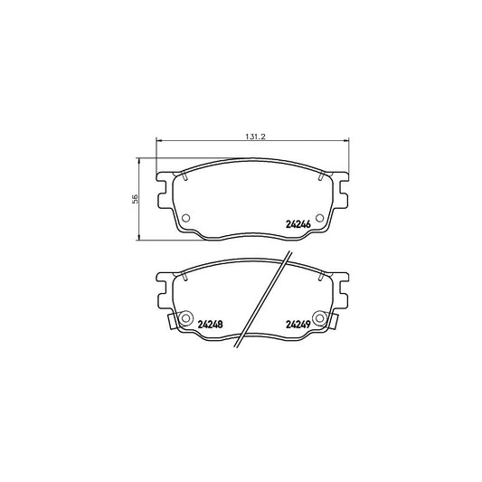 Hella 8DB 355 012 091 Brake Pad Set With Acoustic Wear Warning