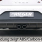 Rieger 00027009 SEAT 5F Leon FR Rear Diffuser for Twin Tailpipe Centre -  Matte Black