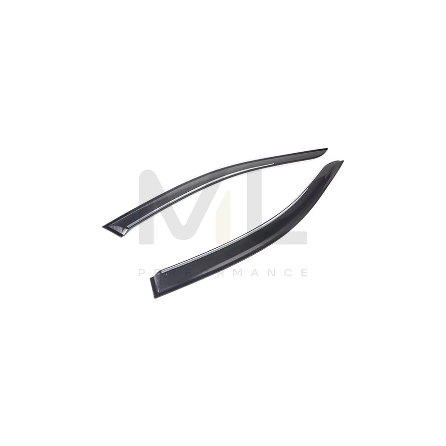 ClimAir CLS0033825D Wind deflectors for SEAT LEON Arrow direction, Front, Black | Duco Car Parts UK