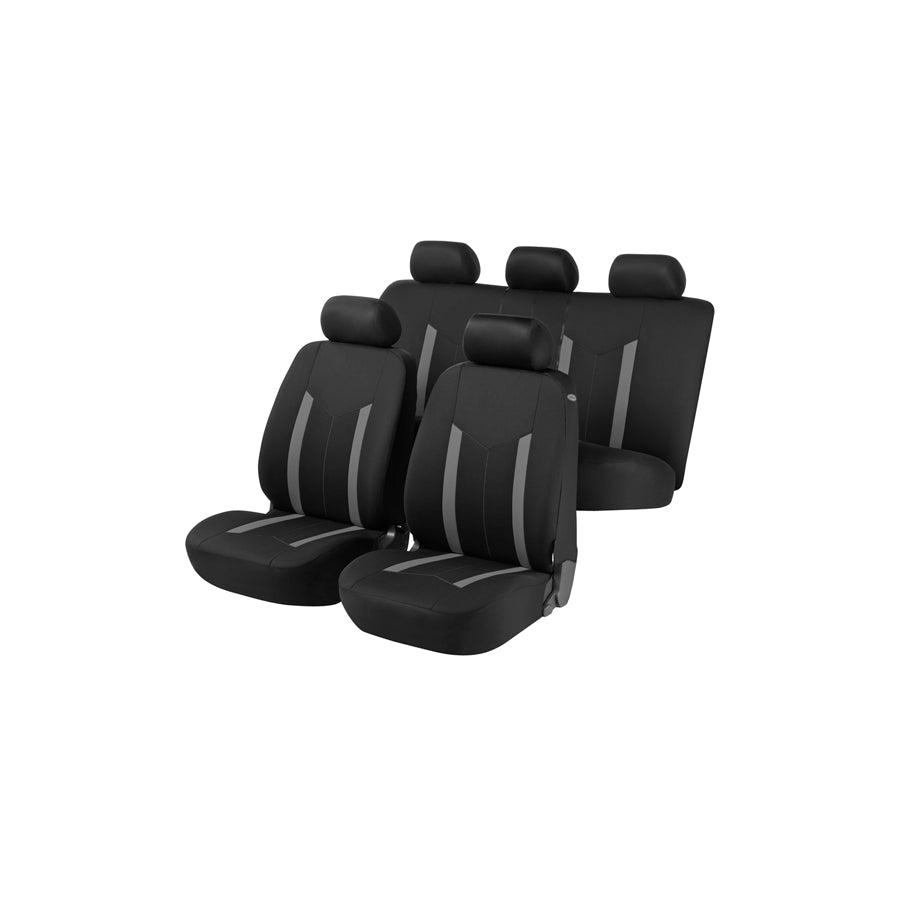 WALSER Hastings 11807 Car seat cover Black/Grey, Polyester, Front and Rear