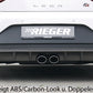 Rieger 00027008 SEAT 5F Leon FR Rear Diffuser for Twin Tailpipe Left & Right -  Matte Black
