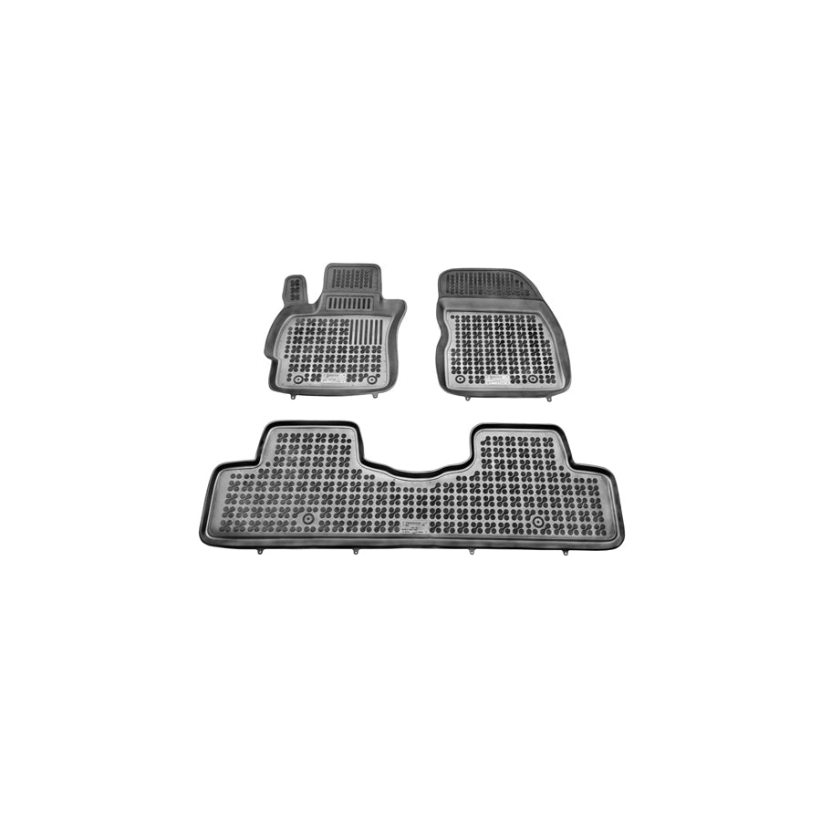 REZAW PLAST Tailored 200804 Floor mat set for MAZDA 5 (CR19) Elastomer, Front and Rear, Quantity: 3, Black
