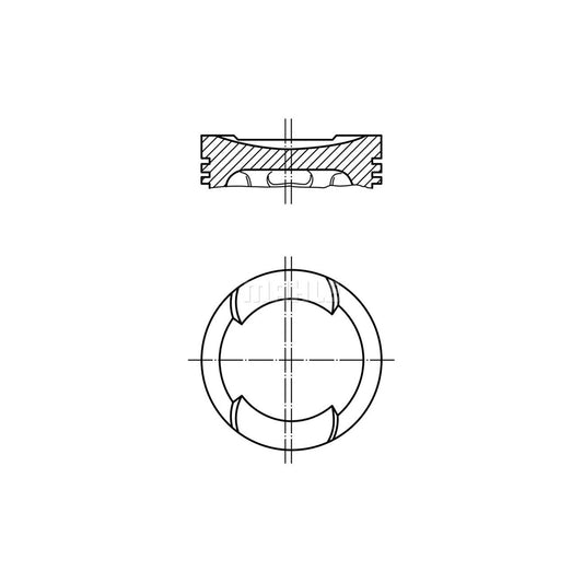 MAHLE ORIGINAL 034 65 03 Piston 80,51 mm, without cooling duct