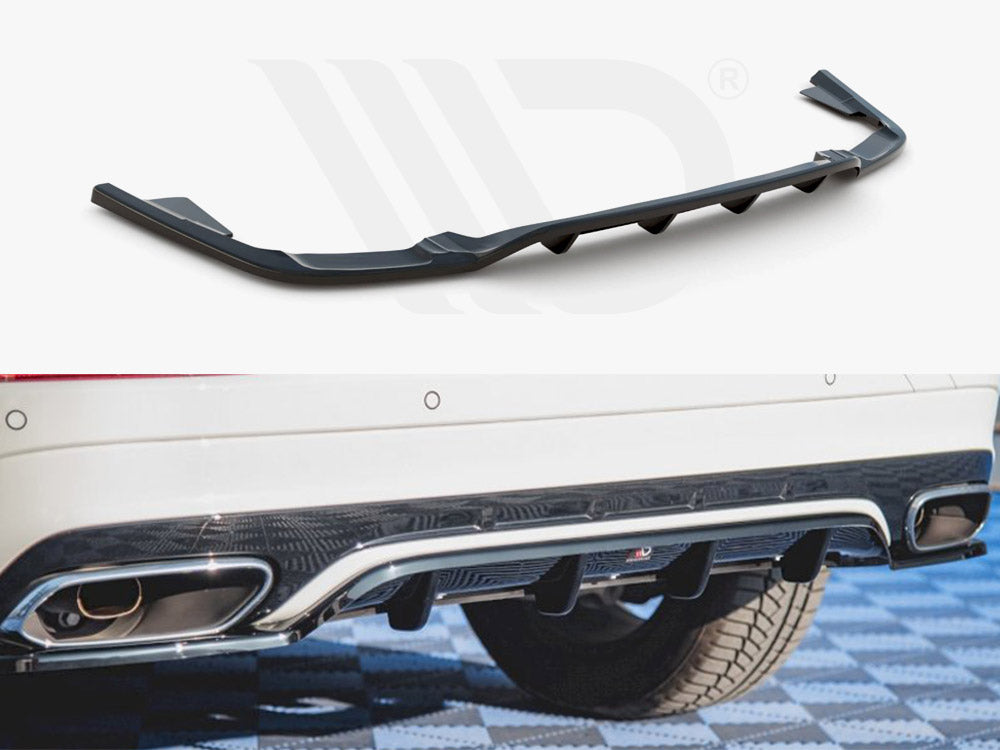 Maxton Design VO-XC60-2-RDESIGN-RD1T+RD2T Central Rear Splitter (vertical Bars) Volvo Xc60 MK2 R-design | Duco Car Parts UK Car Parts
