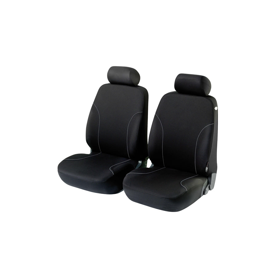WALSER ZIPP-IT Basic 11798 Car seat cover Black, Polyester, Front