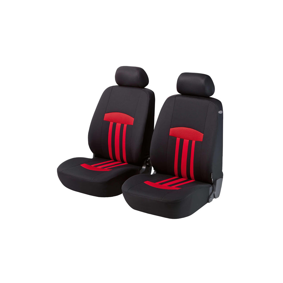 WALSER ZIPP-IT Basic Kent 11797 Car seat cover Black, Red, Polyester, Front
