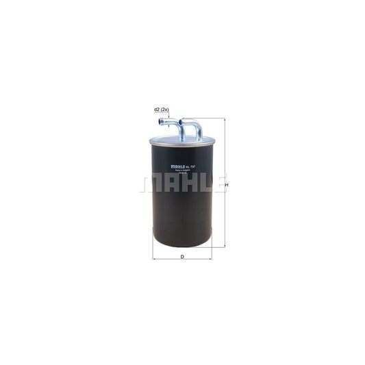 MAHLE ORIGINAL KL 737 Fuel filter In-Line Filter