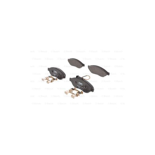 Bosch 0986494581 Brake Pad Set With Integrated Wear Sensor With Anti Squeak Plate With Bolts Screws With Mounting Manual With Accessories With Spring BP1502