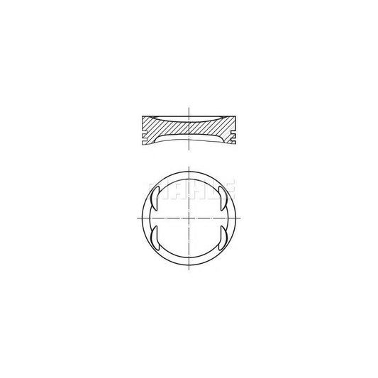 MAHLE ORIGINAL 0030301 Piston 97 mm, with piston rings