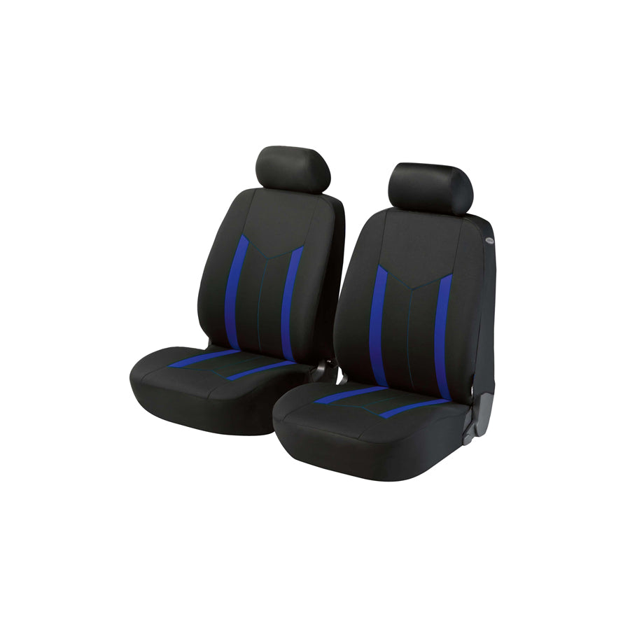 WALSER ZIPP-IT Basic 11796 Car seat cover Blue/black, Polyester, Front