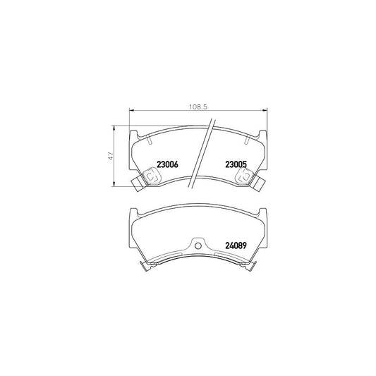 Hella 8DB 355 009 821 Brake Pad Set With Acoustic Wear Warning