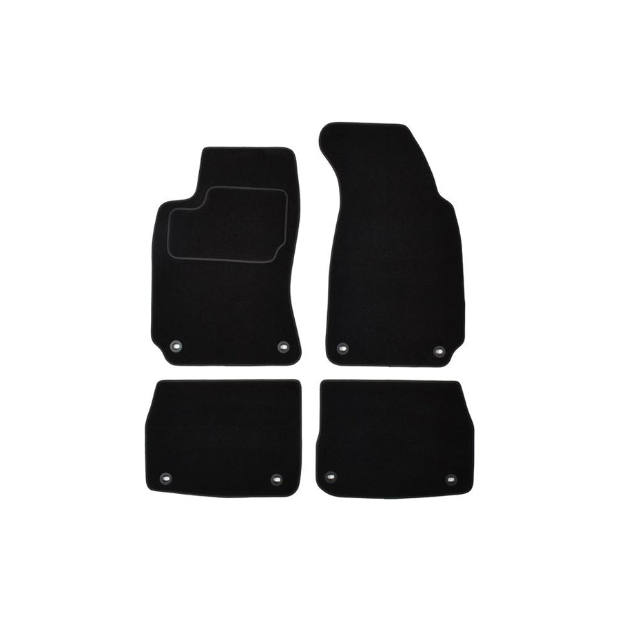 CUSTOPOL Tailored SKO105S Floor mat set for SKODA Superb I Saloon (3U4) Textile, Front and Rear, Quantity: 4, Grey