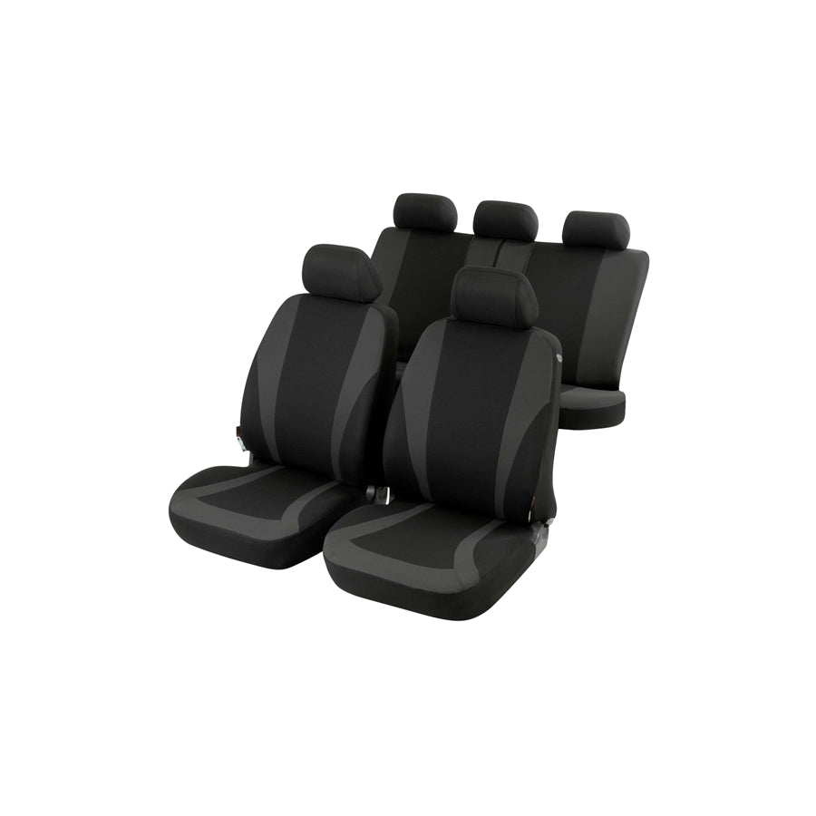WALSER Mendoza 11795 Car seat cover Anthracite, Grey, Polyester, Front