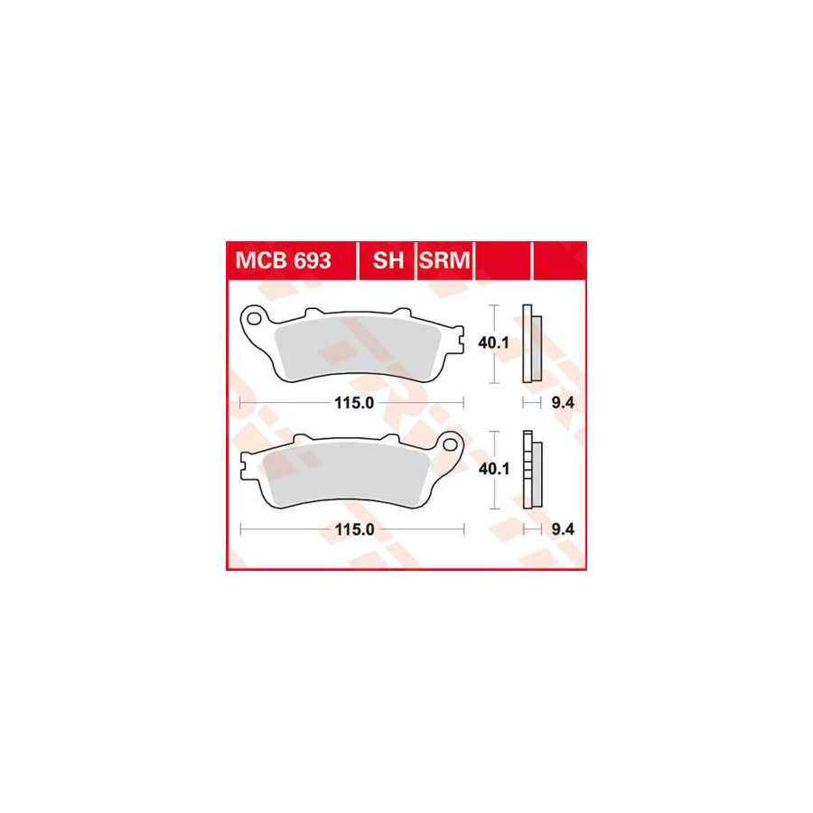 TRW Sinter Street Mcb693Sh Brake Pad Set