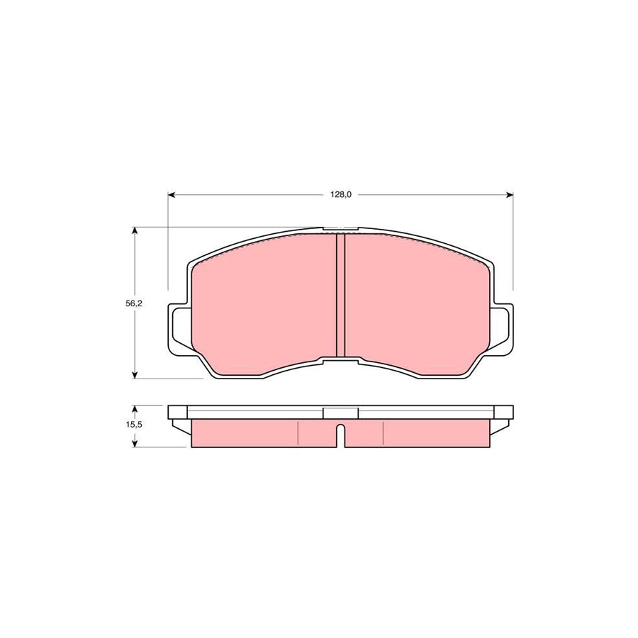 TRW Gdb785 Brake Pad Set Not Prepared For Wear Indicator