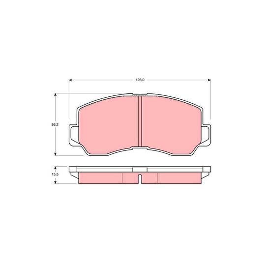 TRW Gdb785 Brake Pad Set Not Prepared For Wear Indicator