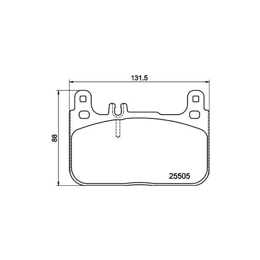 Hella 8DB 355 021 941 Brake Pad Set Suitable For Mercedes Benz S Class Saloon W222 V222 X222 Prepared For Wear Indicator
